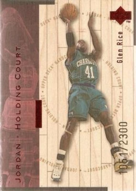 1998 Upper Deck Hardcourt #J3 Jordan Holding Court Red /2300