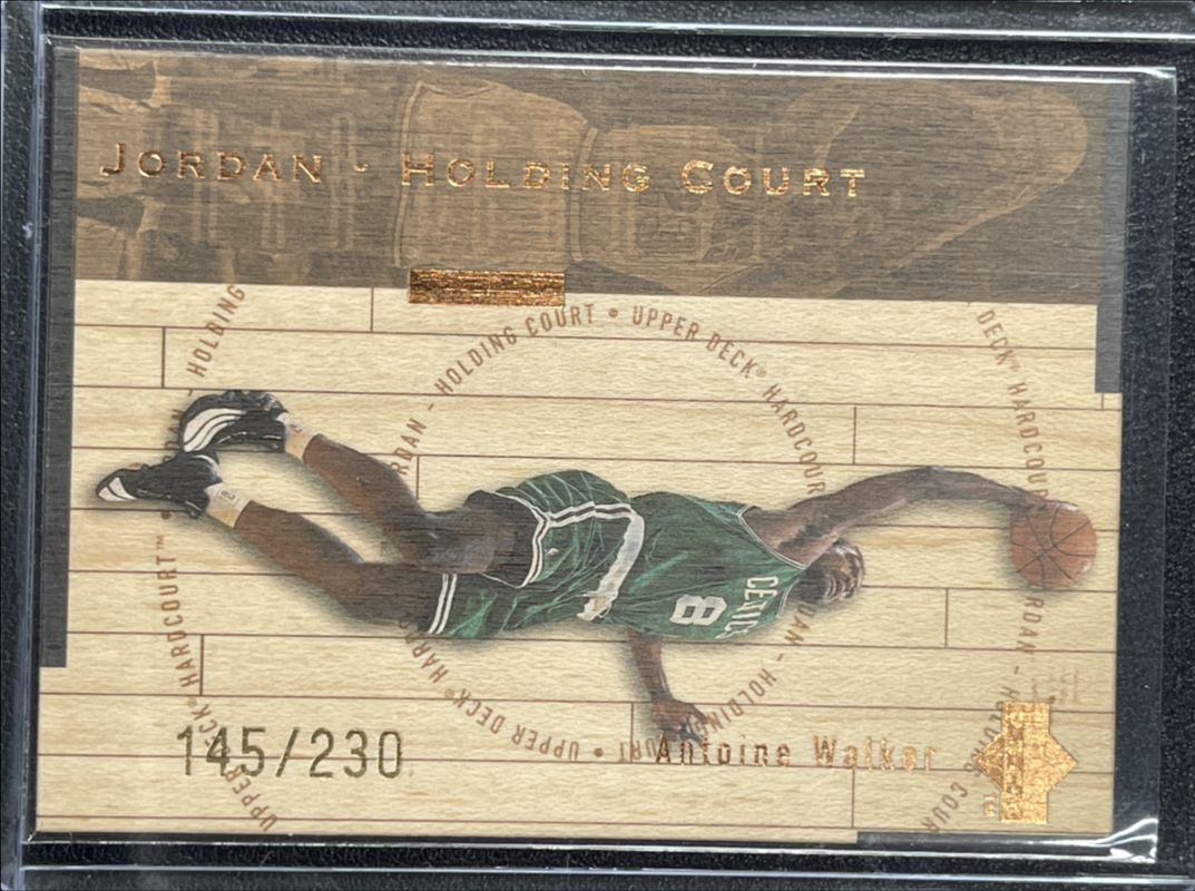 Antoine Walker / Michael Jordan 1998 Upper Deck Hardcourt #J2 Jordan Holding Court Bronze /230 RAW