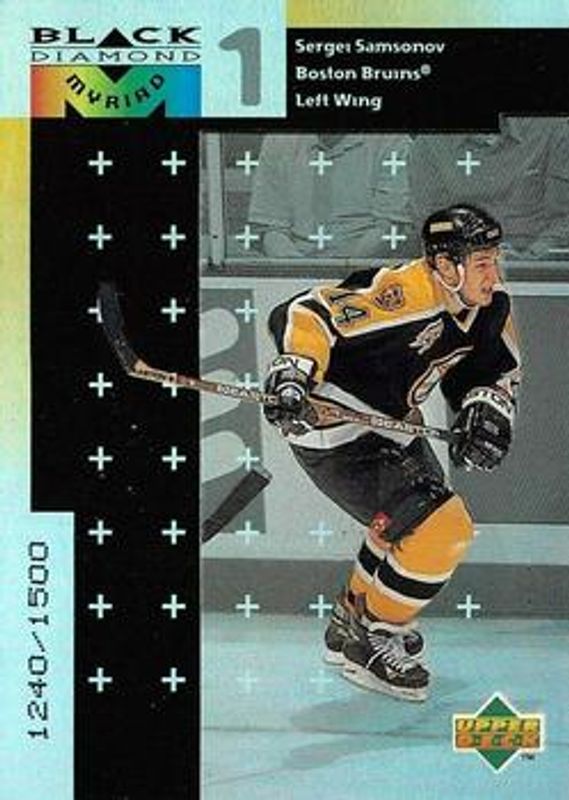 Sergei Samsonov 1998 UD Black Diamond #M30 Myriad /1500 RAW