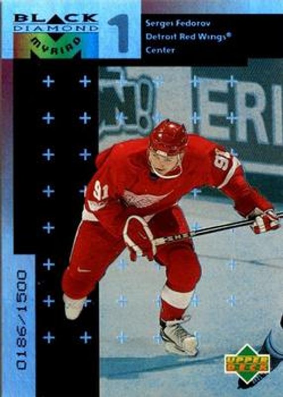 Sergei Fedorov 1998 UD Black Diamond #M26 Myriad /1500 RAW