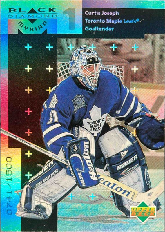 Curtis Joseph 1998 UD Black Diamond #M12 Myriad /1500 RAW