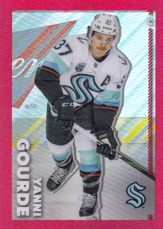 2022 Topps Chrome NHL Sticker Collection #418 Red Refractor /5