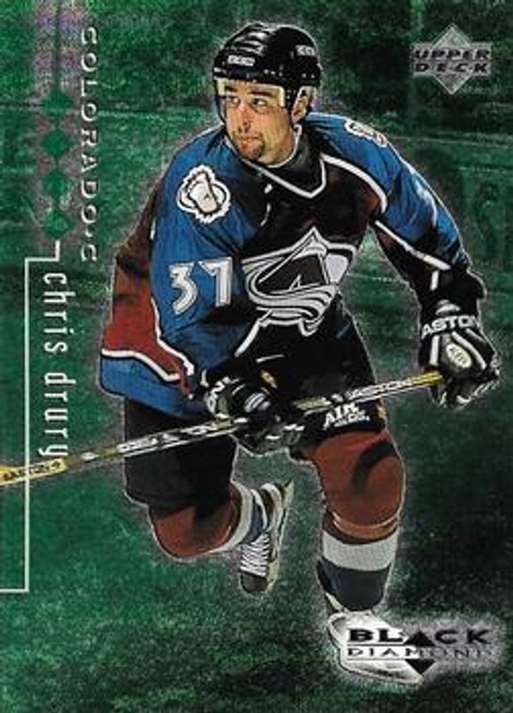 Chris Drury 1998 UD Black Diamond #24 Quadruple Diamond /100 Rookie RAW