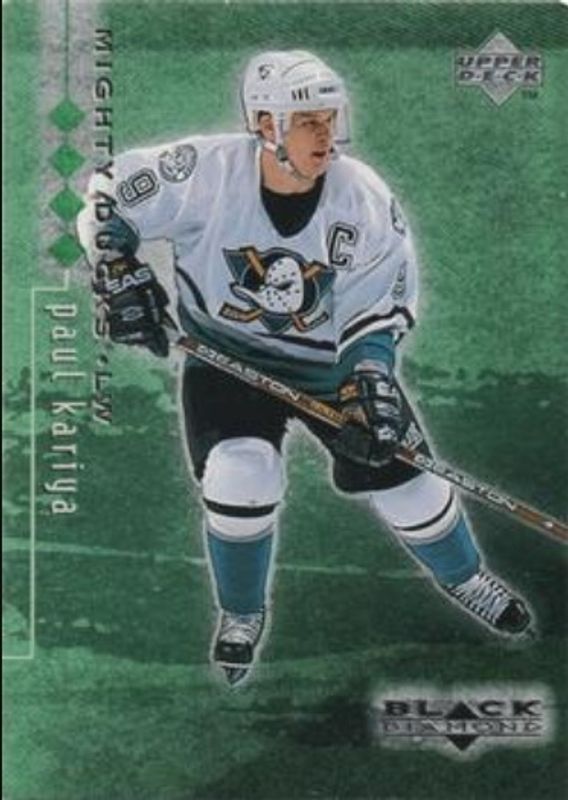 Paul Kariya 1998 UD Black Diamond #1 Quadruple Diamond /100 RAW