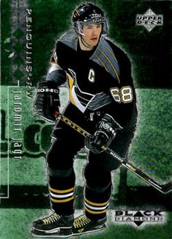 Jaromir Jagr 1998 UD Black Diamond #69 Quadruple Diamond /100 RAW