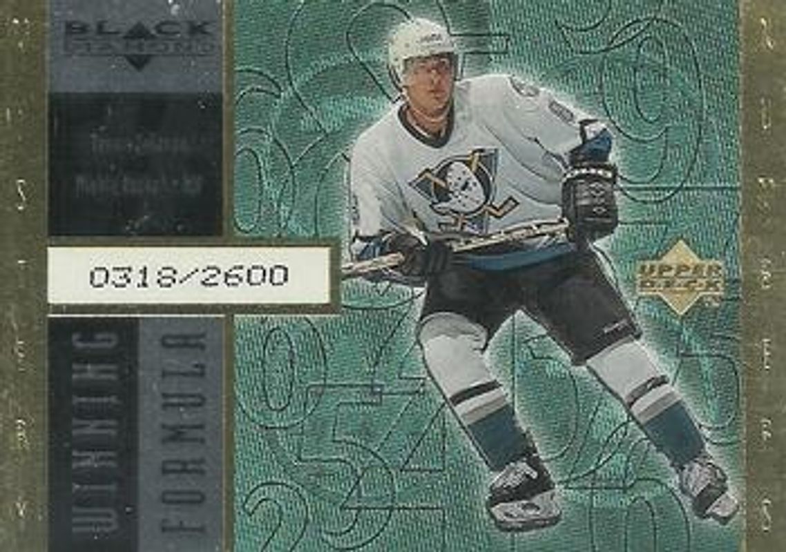 Teemu Selanne 1998 UD Black Diamond #WF2 Winning Formula Gold /850 RAW