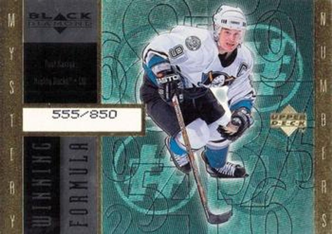 Paul Kariya 1998 UD Black Diamond #WF1 Winning Formula Gold /850 RAW