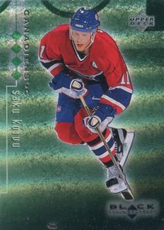Saku Koivu 1998 UD Black Diamond #46 Quadruple Diamond /100 RAW