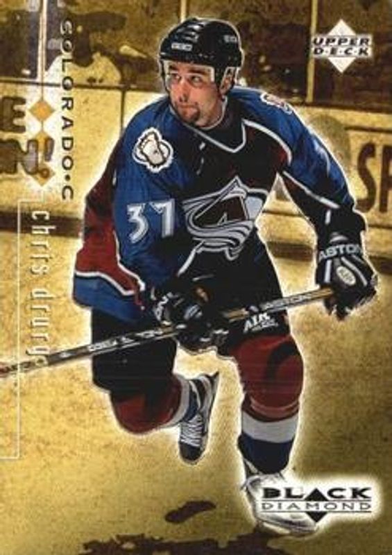 Chris Drury 1998 UD Black Diamond #24 Triple Diamond /1000 Rookie RAW