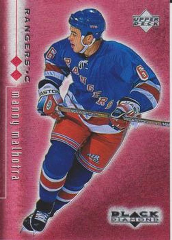 Manny Malhotra 1998 UD Black Diamond #57 Double Diamond /2000 Rookie RAW