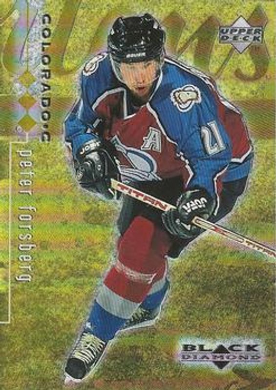 Peter Forsberg 1998 UD Black Diamond #21 Triple Diamond /1000 RAW