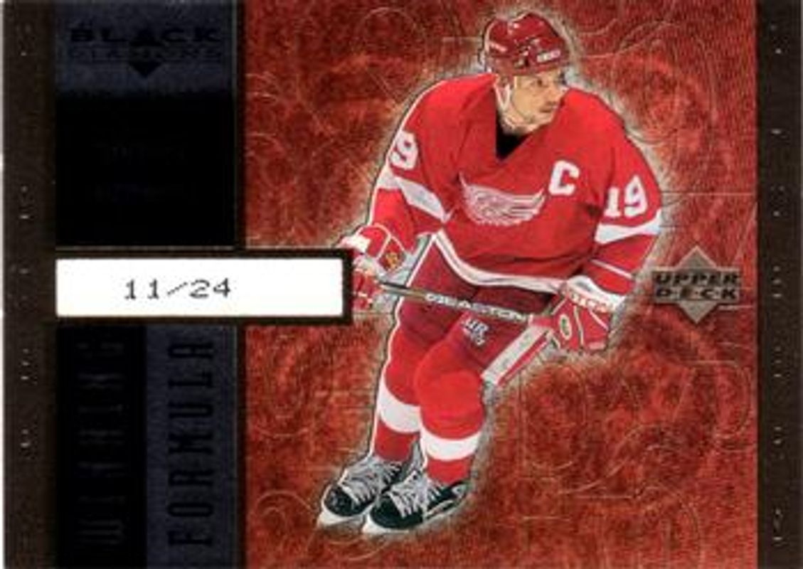 Steve Yzerman 1998 UD Black Diamond #WF11 Winning Formula Platinum /17 RAW