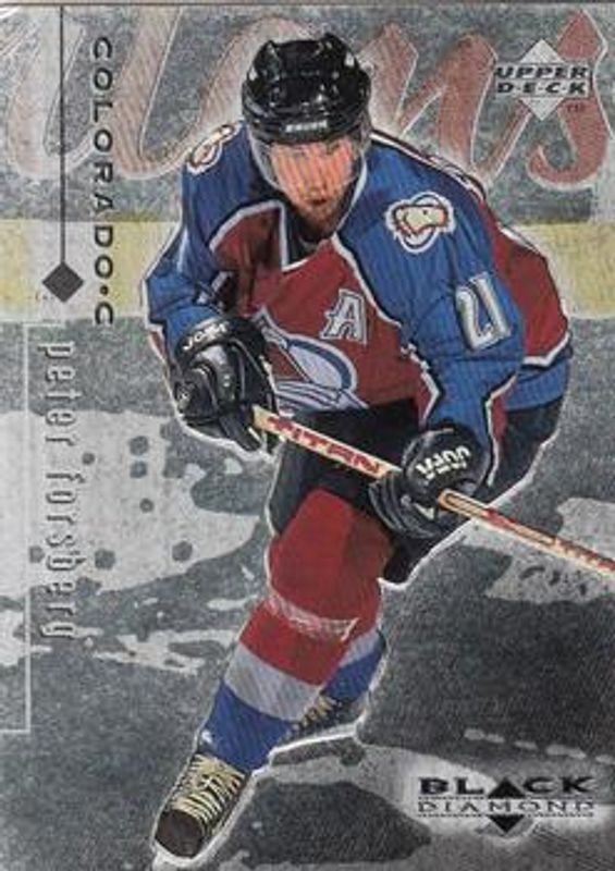 Peter Forsberg 1998 UD Black Diamond #21 Base RAW
