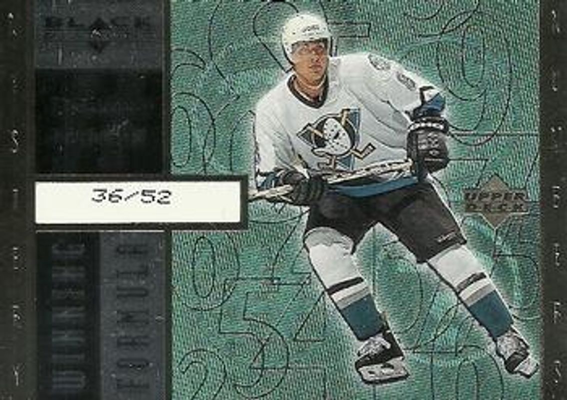 Teemu Selanne 1998 UD Black Diamond #WF2 Winning Formula Platinum /17 RAW