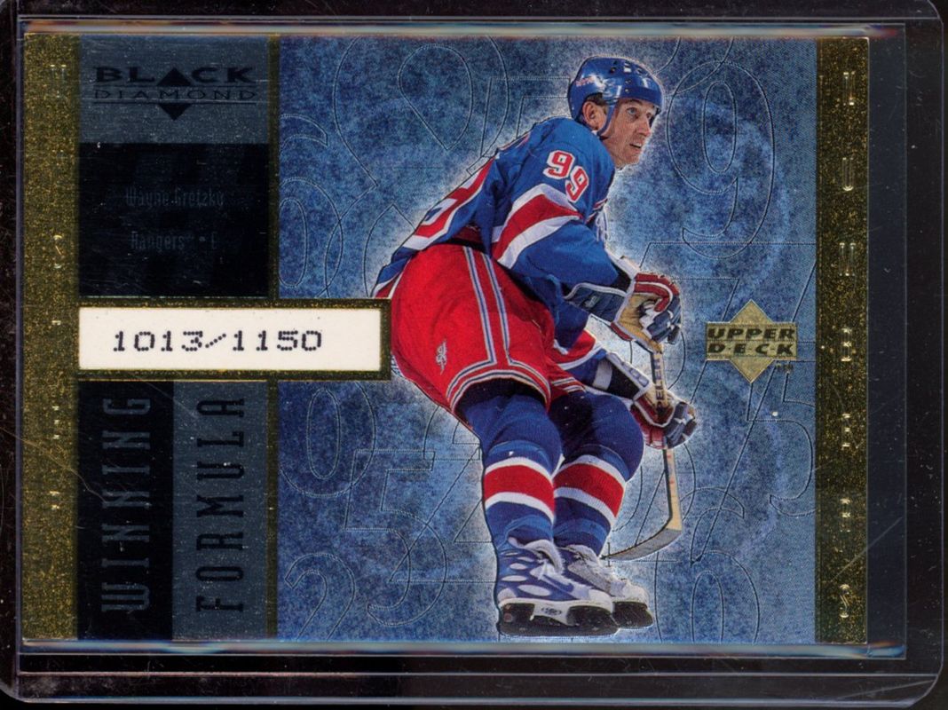 Wayne Gretzky 1998 UD Black Diamond #WF18 Winning Formula Gold /850 RAW