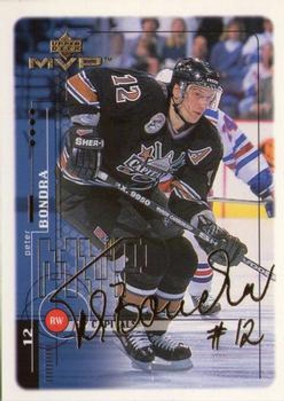 Peter Bondra 1998 Upper Deck MVP #209 Gold Script /100 RAW