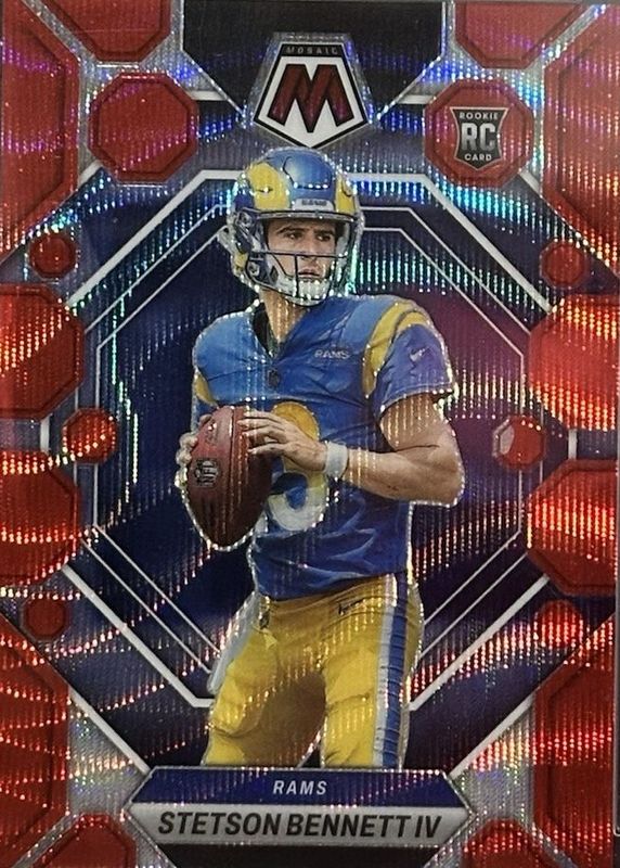 Stetson Bennett IV 2023 Mosaic #362 Red Wave /9 Rookie RAW