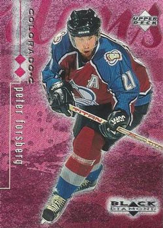 Peter Forsberg 1998 UD Black Diamond #21 Double Diamond /2000 RAW