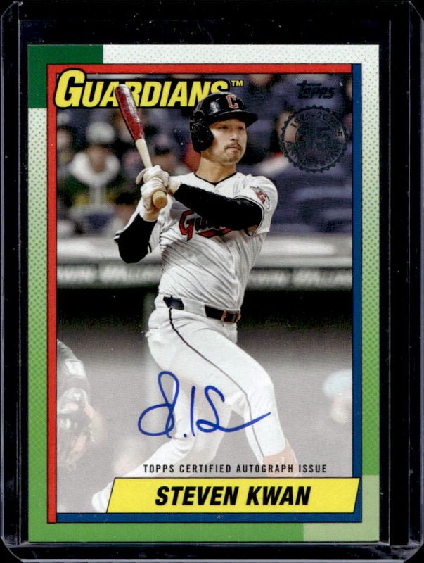 Steven Kwan 2025 Topps #90A-SK 1990 Baseball Autographs (Series 1) RAW