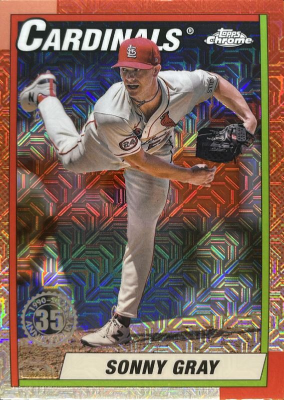 Sonny Gray 2025 Topps #T90C-73 1990 Baseball Chrome Silver Pack RAW