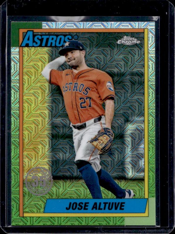 Jose Altuve 2025 Topps #T90C-79 1990 Baseball Chrome Silver Pack RAW