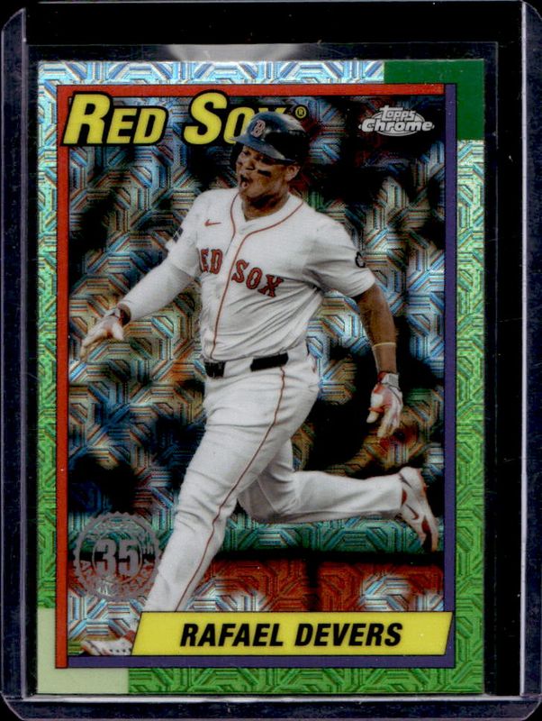Rafael Devers 2025 Topps #T90C-8 1990 Baseball Chrome Silver Pack RAW