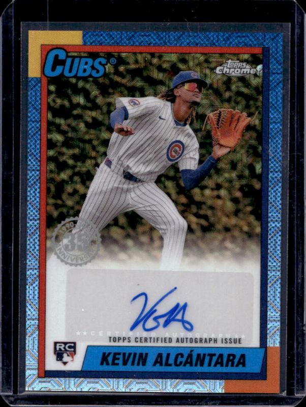Kevin Alcantara 2025 Topps #90CA2-KA 1990 Baseball Chrome Silver Pack Autographs (Series 2) Rookie RAW