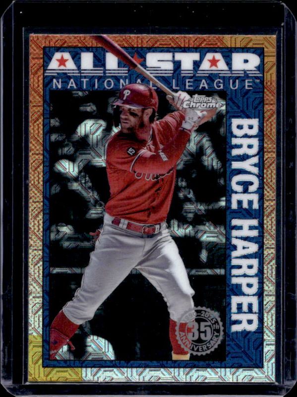Bryce Harper 2025 Topps #90ASC-19 1990 Chrome Baseball All-Star Silver Pack RAW