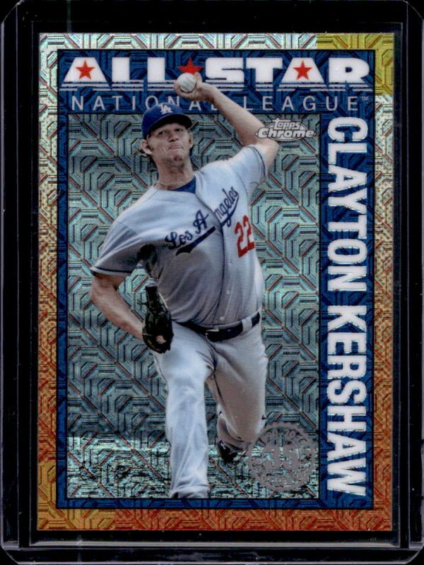 Clayton Kershaw 2025 Topps #90ASC-27 1990 Chrome Baseball All-Star Silver Pack RAW