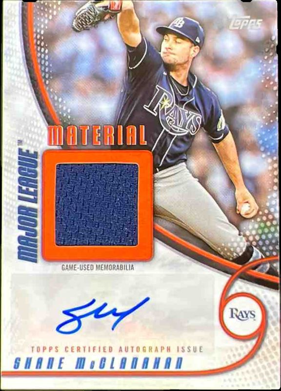 2025 Topps #MLMAR-SM Major League Material Autographs - Orange /25