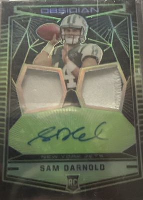 2018 Obsidian #6 Rookie Jersey Ink Dual Relics - Electric Etch Green /25