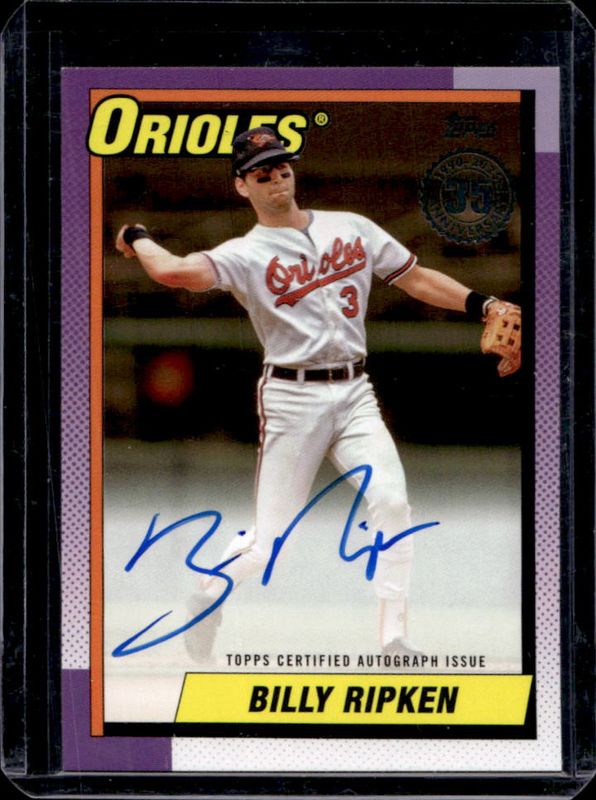 2025 Topps #90A-BRN 1990 Baseball Autographs (Series 1) - Gold /50