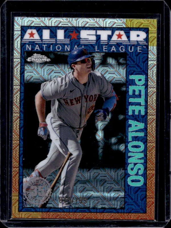 Pete Alonso 2025 Topps #90ASC-15 1990 Chrome Baseball All-Star Silver Pack - Aqua Refractor /199 RAW