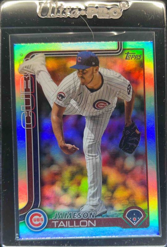 Jameson Taillon 2025 Topps #134 Aqua Rainbow Foilboard RAW