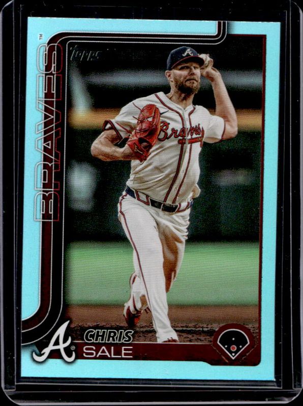 Chris Sale 2025 Topps #316 Aqua Rainbow Foilboard RAW