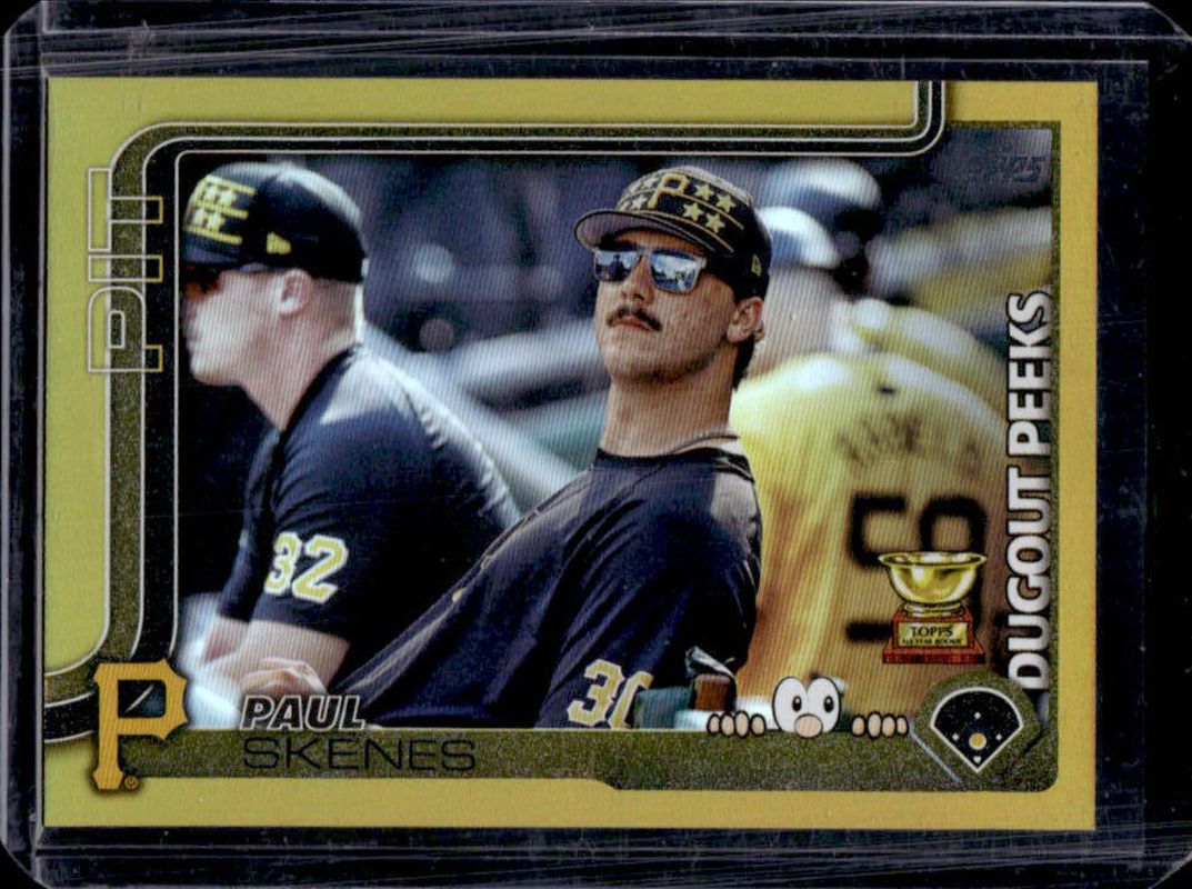 Paul Skenes 2025 Topps #DP-13 Dugout Peeks - Gold /50 RAW