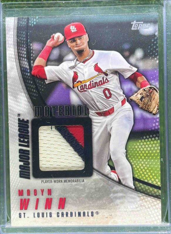 Masyn Winn 2025 Topps #MLM2-MW Major League Material Relics (Series 2) - Black /10 RAW