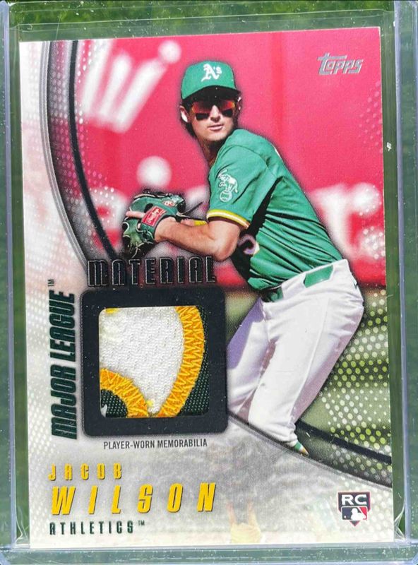 Jacob Wilson 2025 Topps #MLM2-JWI Major League Material Relics (Series 2) - Black /10 Rookie RAW