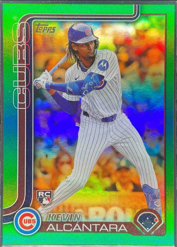 Kevin Alcantara 2025 Topps #578 Green Rainbow /99 Rookie RAW