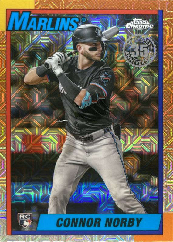 Connor Norby 2025 Topps #T90C-87 1990 Baseball Chrome Silver Pack Rookie RAW