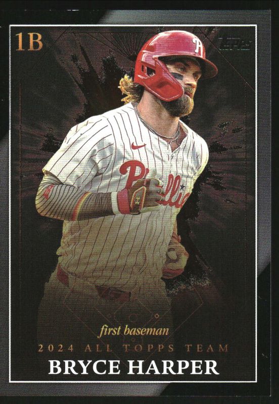 Bryce Harper 2025 Topps #ATT-5 2024 All Team - Black Foil /10 RAW