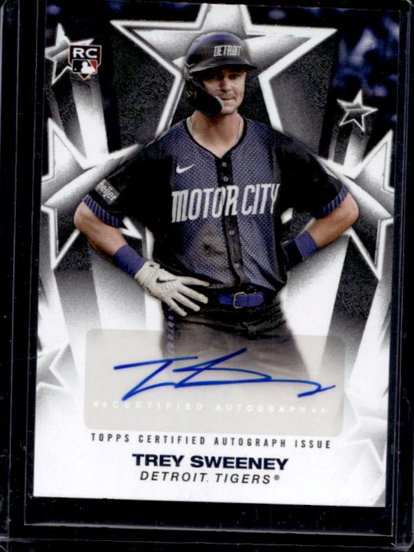 Trey Sweeney 2025 Topps #BSA-TRE Baseball Stars Autographs Rookie RAW