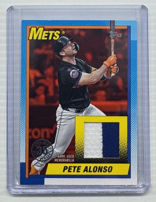 Pete Alonso 2025 Topps #T90R-PA 1990 Baseball Relics (Series 1) - Orange /25 RAW