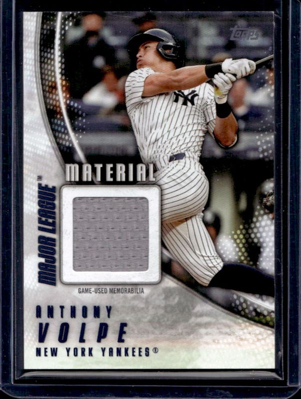 Anthony Volpe 2025 Topps #MLM-AVO Major League Material Relics RAW