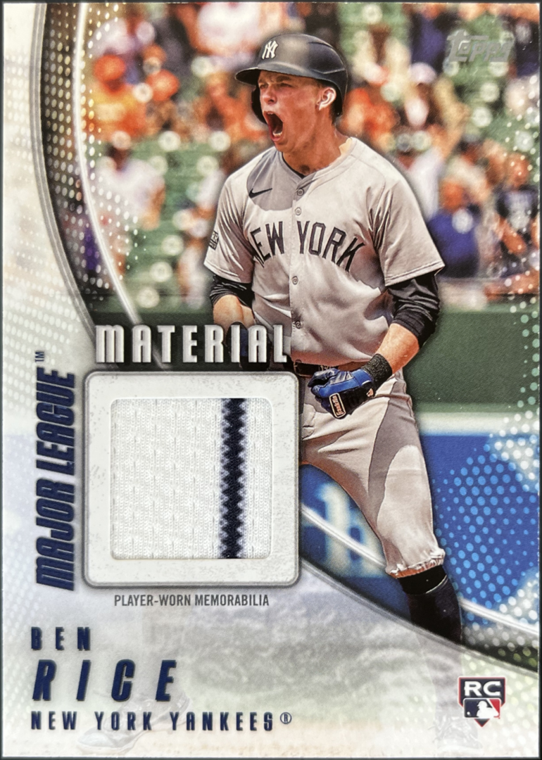 Ben Rice 2025 Topps #MLM-BR Major League Material Relics Price Guide ...