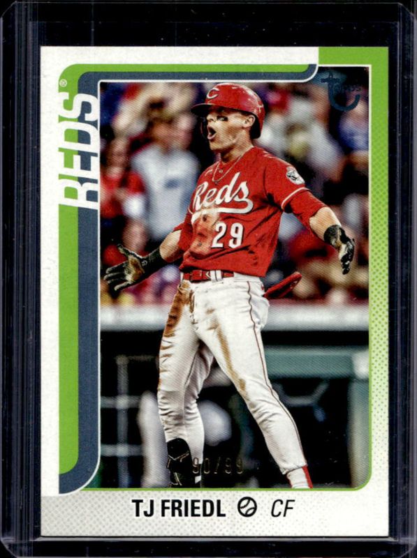 TJ Friedl 2025 Topps #525 Vintage Stock Retro /99 RAW