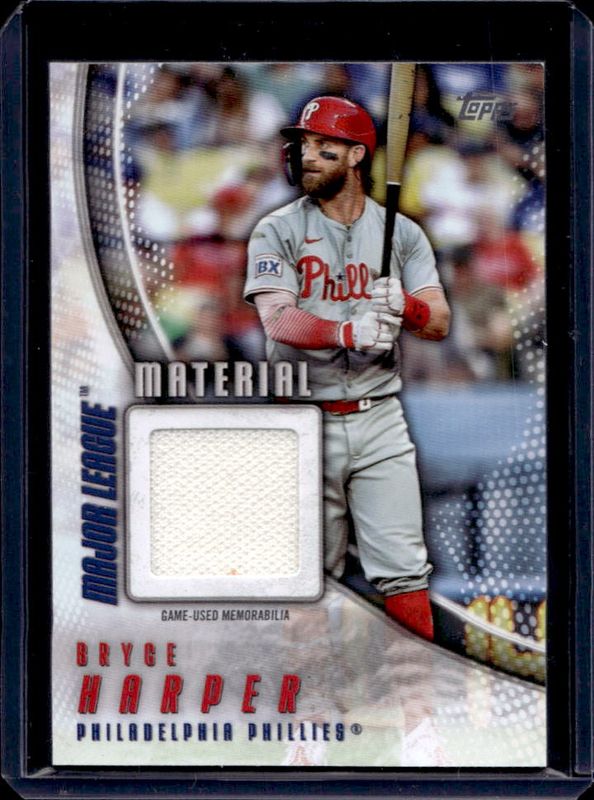Bryce Harper 2025 Topps #MLM-BH Major League Material Relics RAW
