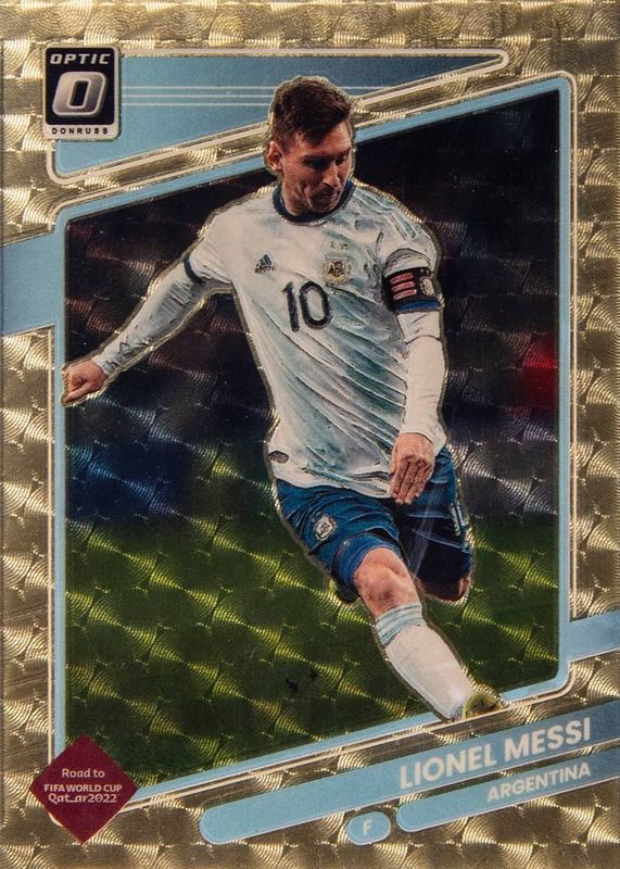Lionel Messi 2021 Donruss #1 Optic - Gold Vinyl /1 RAW