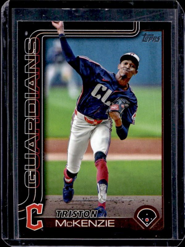 Triston McKenzie 2025 Topps #645 Black /74 RAW