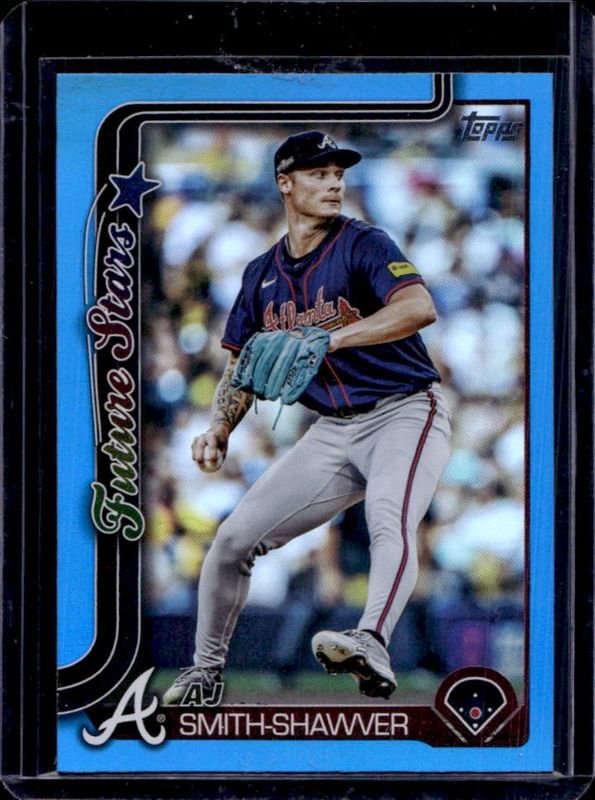 AJ Smith-Shawver 2025 Topps #674 Blue Rainbow /150 RAW